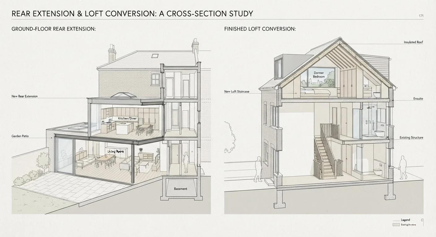 Single-Story Extension vs. Loft Conversion: Weighing the Trade-Offs